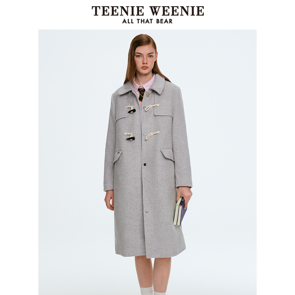 【反季清仓】TeenieWeenie小熊奥莱毛呢大衣冬季学院风牛