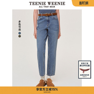 子女 休闲风简约时髦舒适老爹裤 TeenieWeenie小熊牛仔裤 春夏季