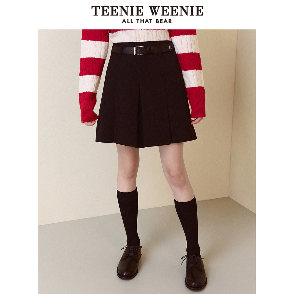 TeenieWeenie小熊奥莱秋季简约气质短裤宽松韩版通勤时尚