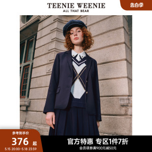 【赵露思同款】TeenieWeenie小熊奥莱秋冬学院风西装外套女