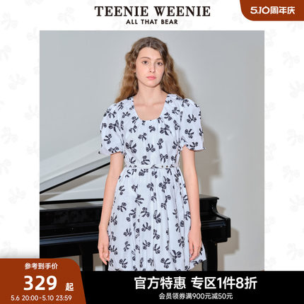 TeenieWeenie小熊奥莱连衣裙女甜美少女时尚气质港式复古风裙子女