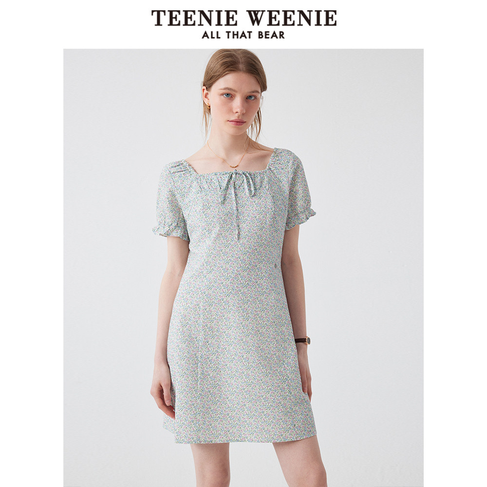 TeenieWeenie小熊奥莱连衣裙2025年夏季新款田园风小