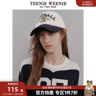 灯芯绒帽子鸭舌帽出游穿搭保暖休闲女 TeenieWeenie小熊奥莱春季 季