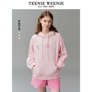 TeenieWeenie小熊奥莱女装 活力连帽上衣 卫衣2025秋季 多巴胺时尚