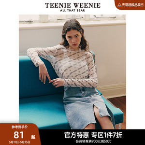 TeenieWeenie小熊奥莱字母长袖T恤女夏季新款女t恤