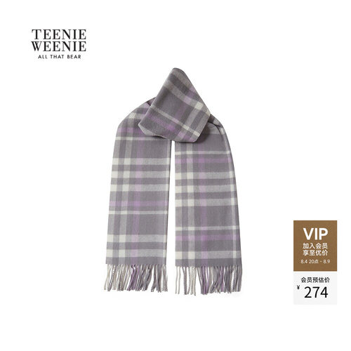 TeenieWeenie小熊女装格纹围巾