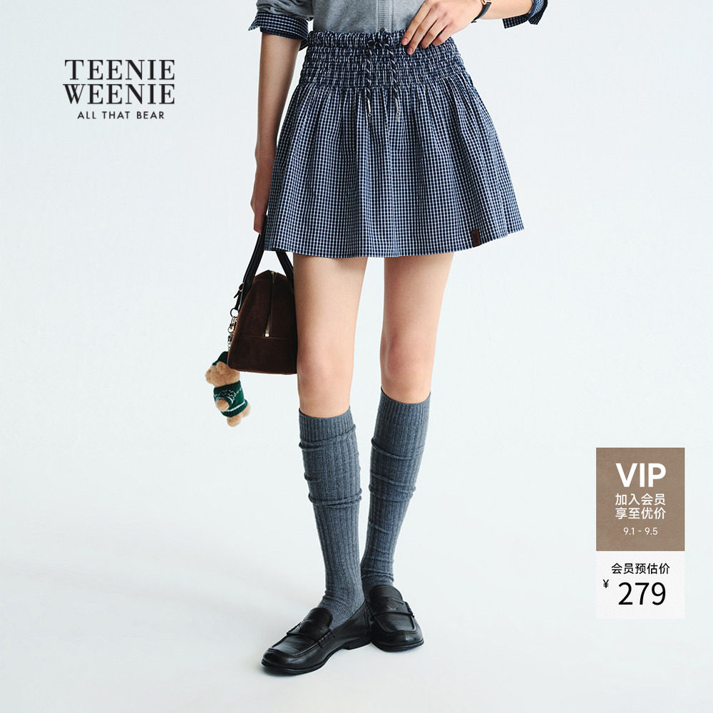 TeenieWeenie俏皮约克褶格子短裙