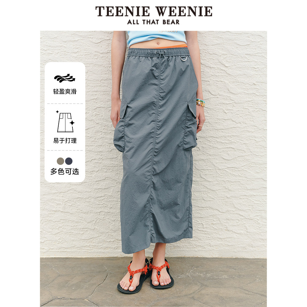 【轻薄】TeenieWeenie小熊奥莱女装夏装户外工装风长裙半