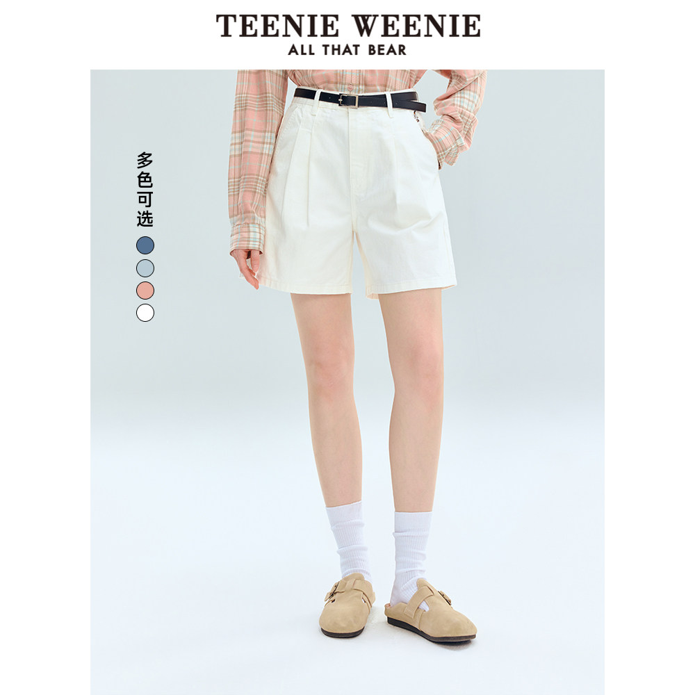 TeenieWeenie小熊奥莱牛仔短裤2025春夏季新款简约休