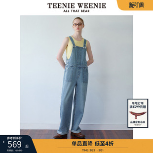 美式 背带直筒牛仔裤 复古 夏季 TeenieWeenie小熊奥莱女装