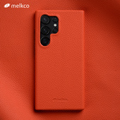 Melkco适用三星S26Ultra手机壳S25Ultra真皮保护套S24 Plus简约S22手工男女高级感皮质潮壳23ultra皮质edge壳