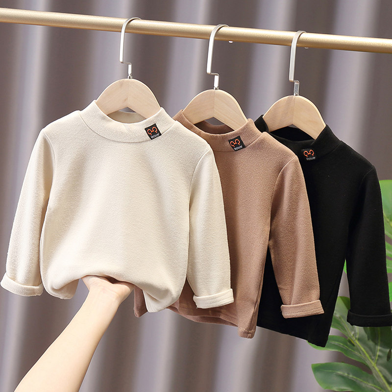 清仓特价宝宝加绒加厚打底衫2025秋冬小童保暖宝宝长袖T恤潮,童装/婴儿装/亲子装,T恤,淘宝优惠券,粉丝福利购,淘宝优惠卷