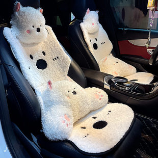 汽车坐垫冬季毛绒2025新款可爱西高地座椅加热单片冬天车内座垫女