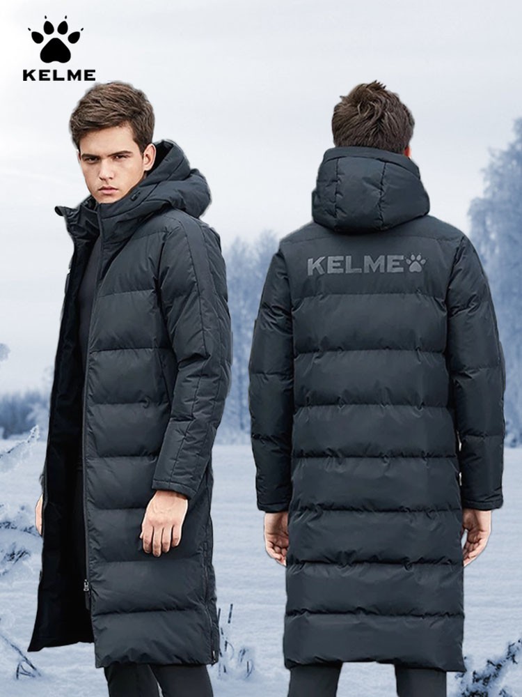 KELME卡尔美仿羽绒棉服男长保暖棉衣