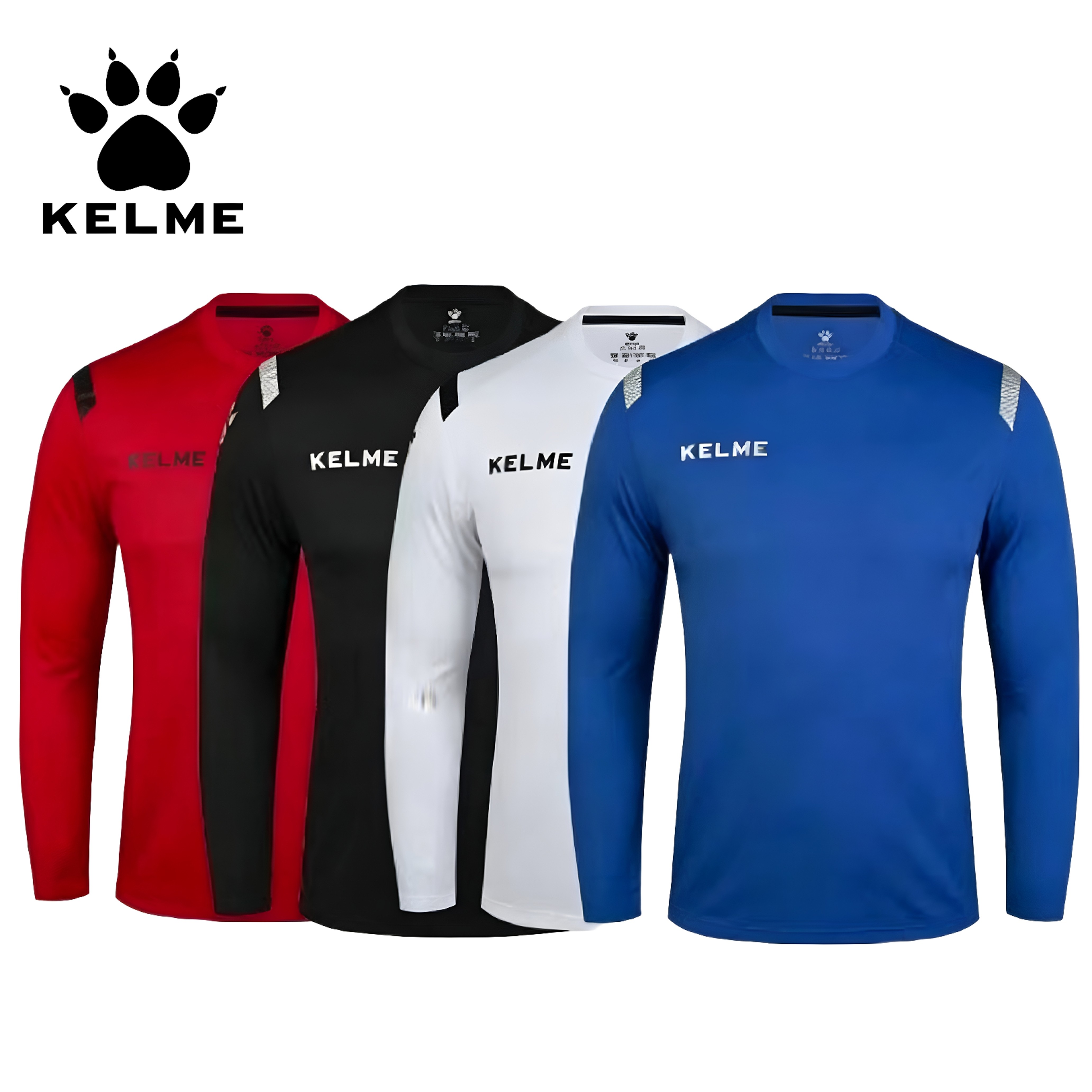 KELME卡尔美足球训练服套装男长袖足球服组队服透气运动T恤定制