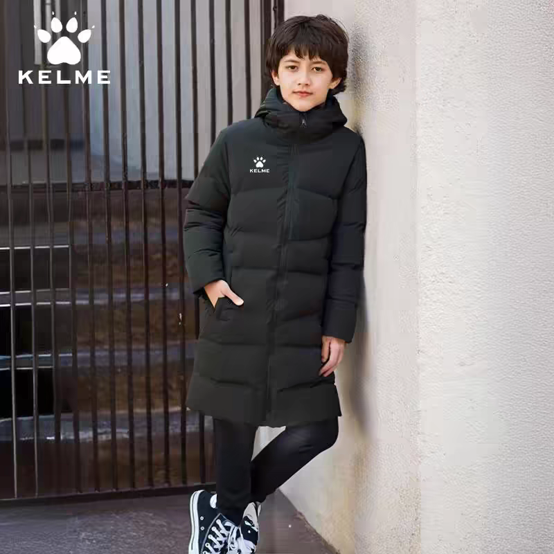 KELME卡尔美儿童冬训运动棉服长款棉袄足球训练棉衣外套冬季大衣