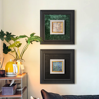 手工天然贝壳玄关画轻奢高级挂画