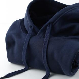 山东即墨源头工厂复古秋冬藏青色500g重磅连帽卫衣男藏蓝色宽松潮