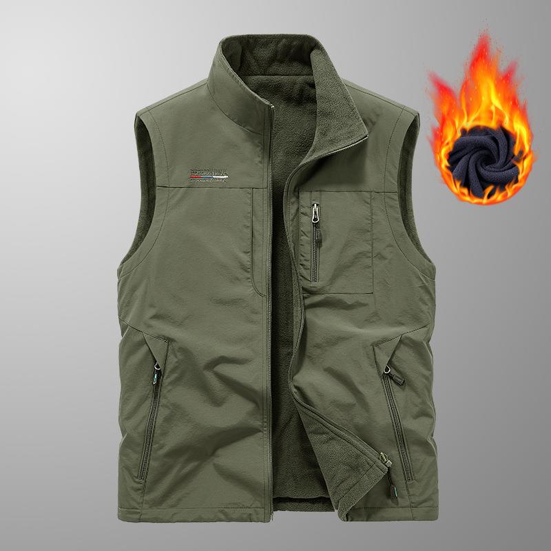 浙江嘉兴平湖福建泉州石狮晋江棉服秋冬新款休闲双面穿马甲男户外