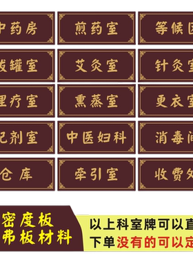 中医诊所中医院科室牌雪弗板