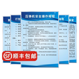 五金制品厂机器设备安全操作规程压铸机抛光机液压机拉丝机打孔机电焊切割机粉尘车间清扫管理制度操作规程牌