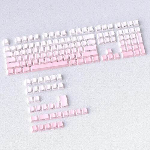 现货跨境原厂高度141键PBT+PC侧刻特价机械键盘大全套键帽DIY