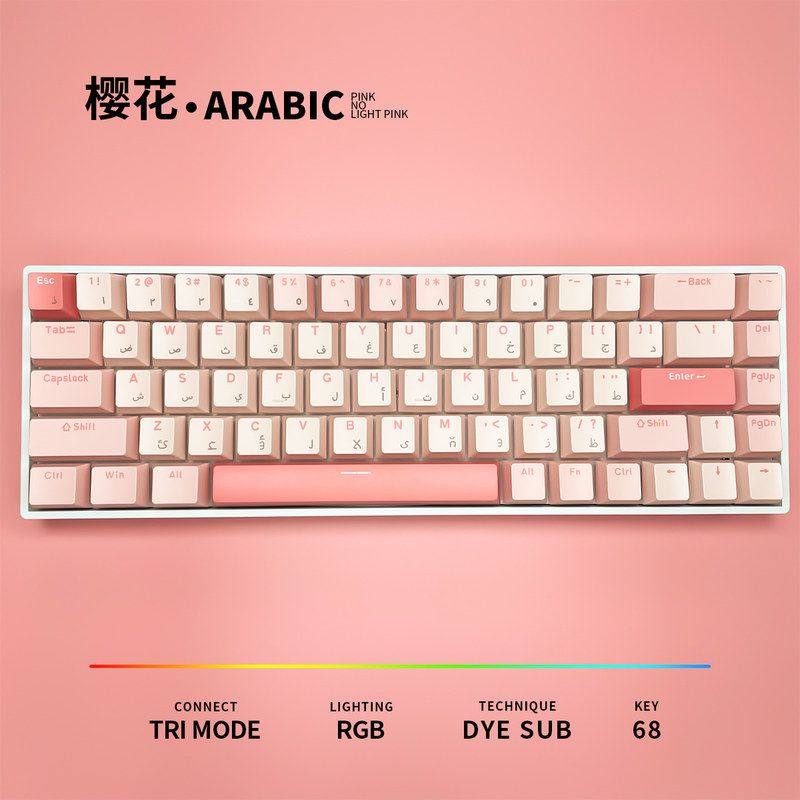 Arabic阿拉伯文樱花主题H68键位