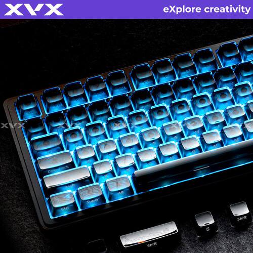 XVX冰透果冻2.0键帽侧刻磁轴机械键盘帽MDA高度wooting/ev63适配