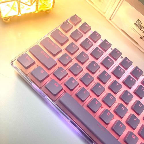 双皮奶布丁PBT透光键帽闭口两色61/68/87/96/98/100/104/108