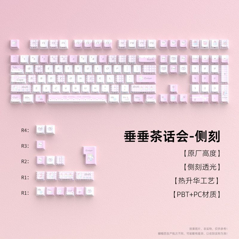 现货跨境垂垂茶话会机械键盘键帽图片