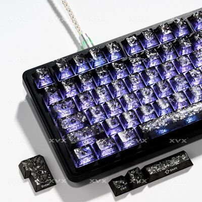 XVX冰碳纹键帽碳纤维纹理透光化