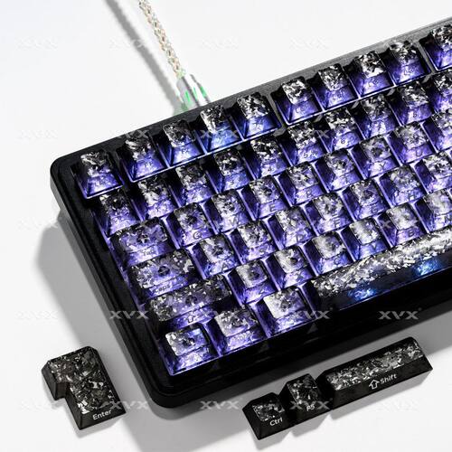 XVX冰碳纹键帽碳纤维纹理透光化