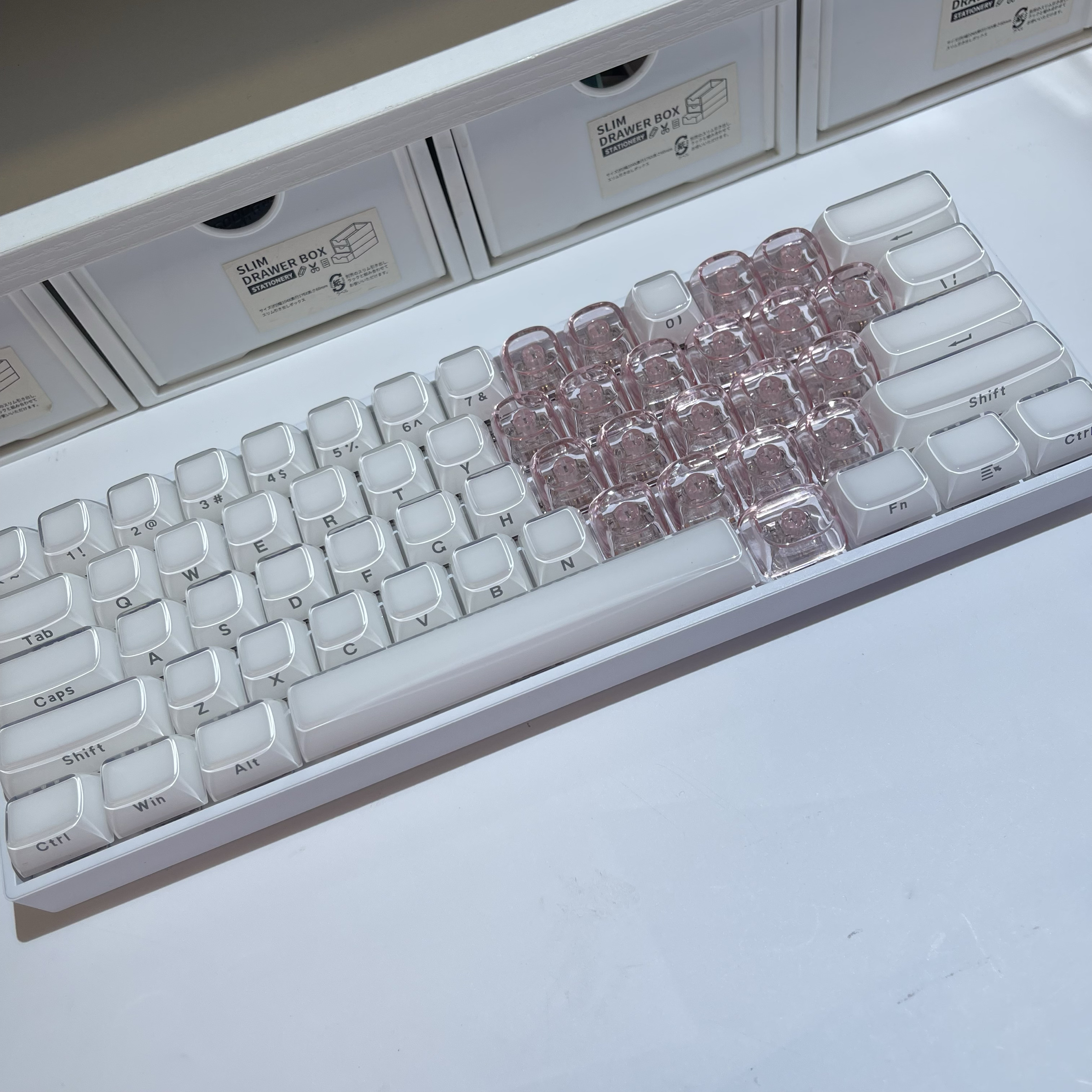 XVX水晶果冻侧刻键帽 137颗键帽60he键帽80he键帽 通用键帽