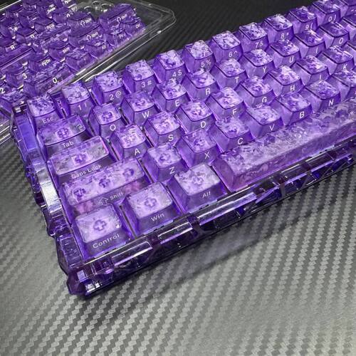 紫碳纹键帽3.0侧刻透光适配迈从