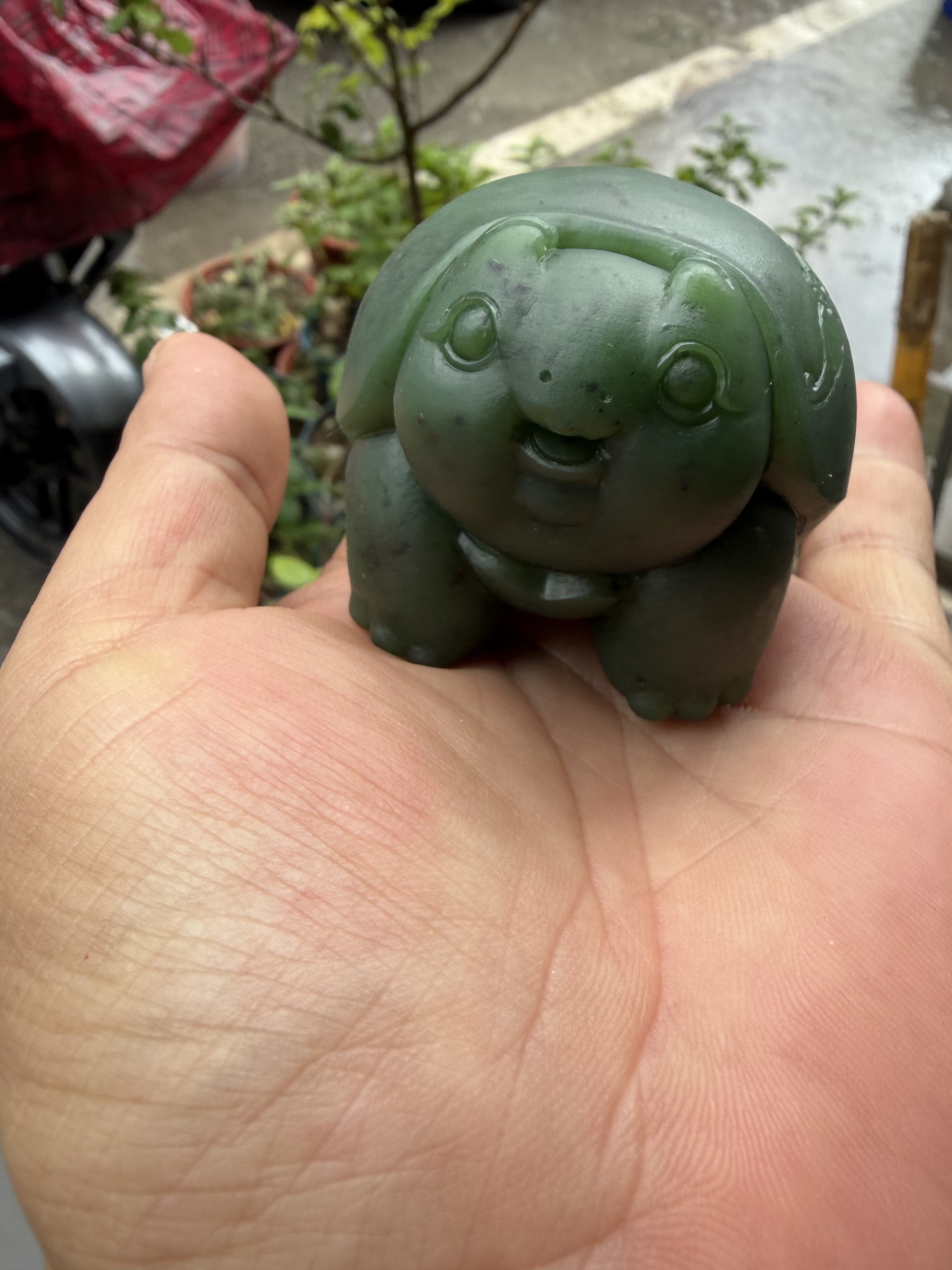 和田玉碧玉龙龟手把件专拍链接私拍无效