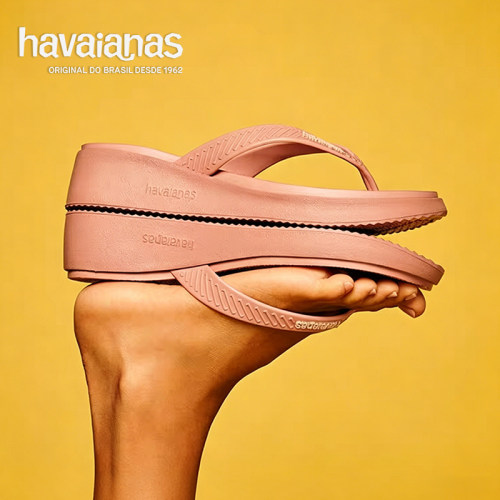 havaianas坡跟厚底增高夹脚拖鞋
