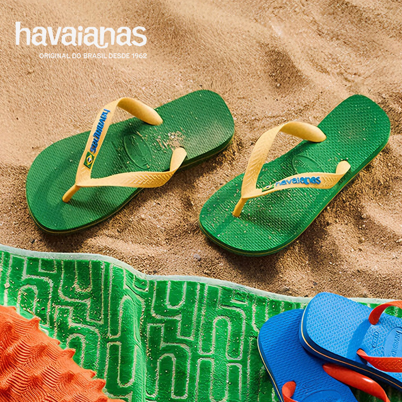 Havaianas哈唯纳Brasil Logo男女同款拖鞋夏外穿