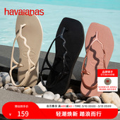 外穿女士沙滩鞋 Havaianas哈唯纳Soleil女款 软底夏季 凉鞋 方头新款