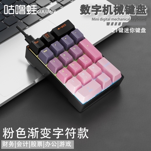小型键盘收银笔记本键盘外接独立数字财务键盘便携20键机械键盘