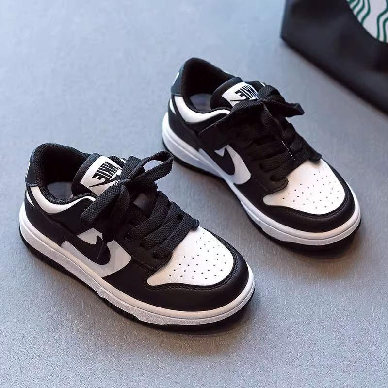 Nikeaj1儿童板鞋2025春秋季新款男童黑白熊猫鞋带运动鞋低帮