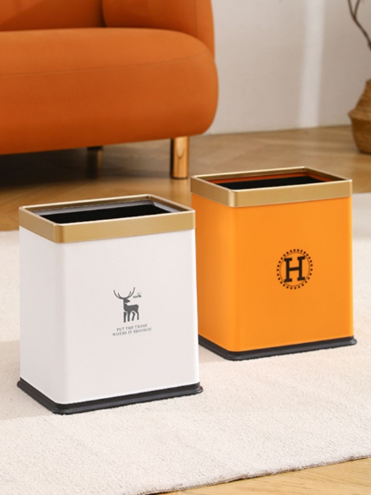 北欧双层垃圾桶轻奢客厅厨房大号大容量垃圾桶家用方形无盖高颜值