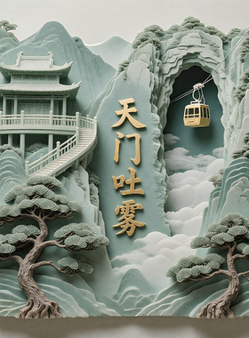 湖南张家界冰箱贴天门山纪念品