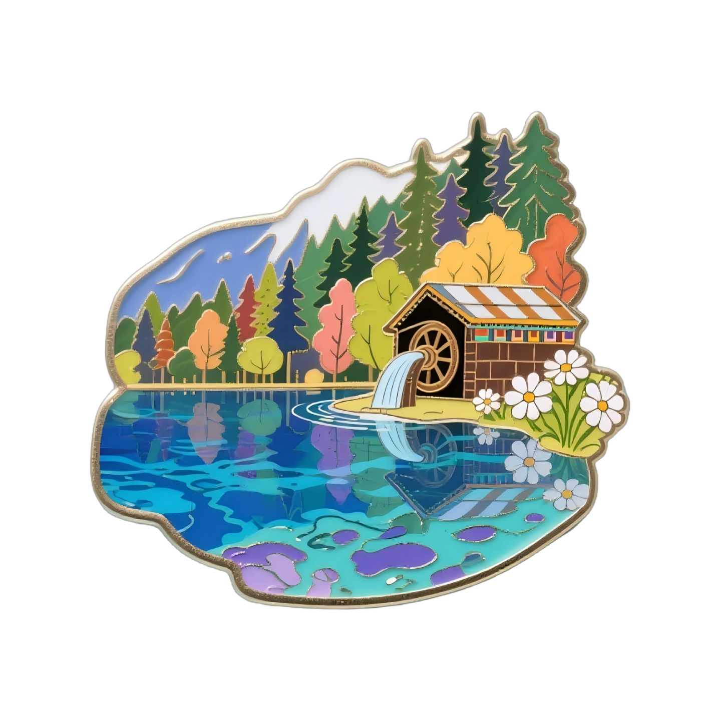 九寨沟冰箱贴雪山金属磁贴纪念品