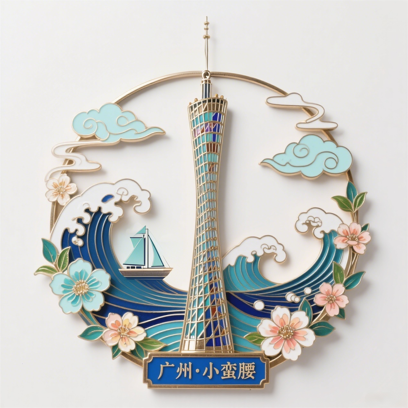 广州塔小蛮腰冰箱贴文创纪念品
