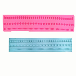 大号珍珠项链条形翻糖蛋糕模 厨房西点DIY烘焙硅胶器具蛋糕模