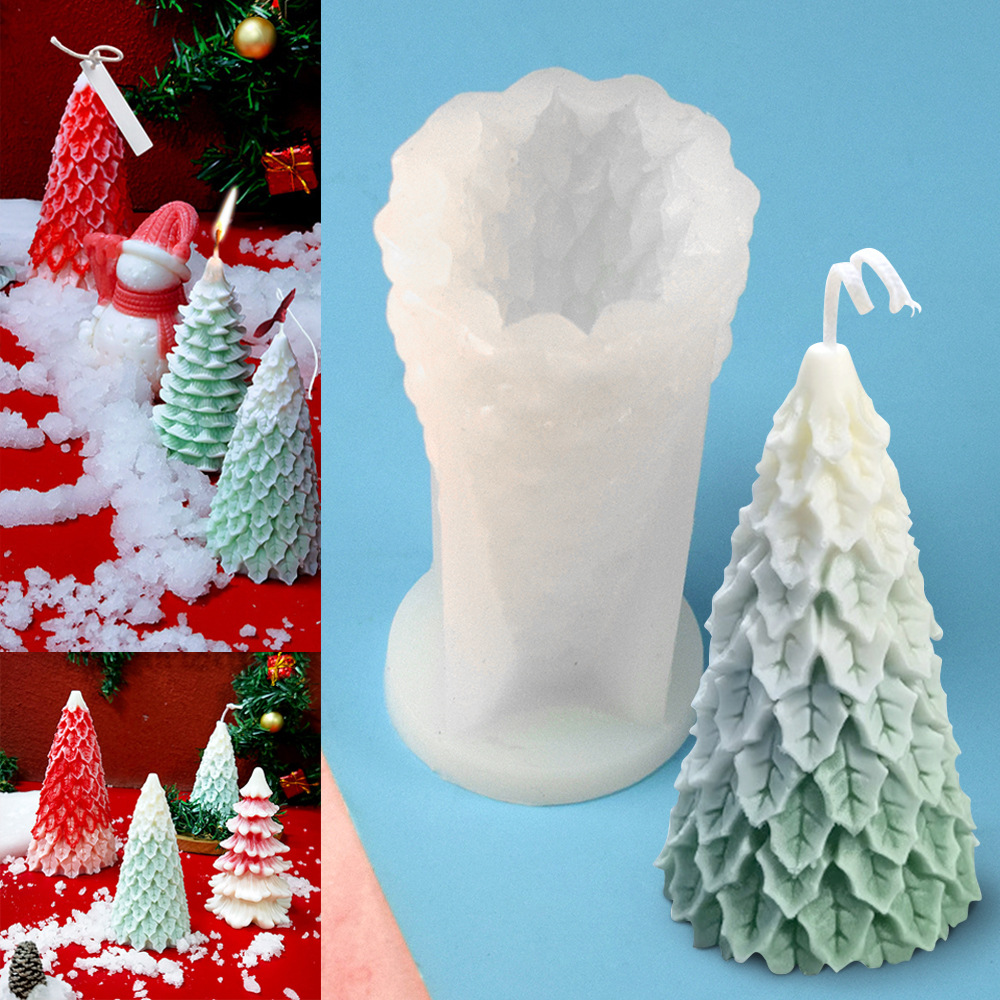 圣诞树蜡烛模具I香薰硅胶