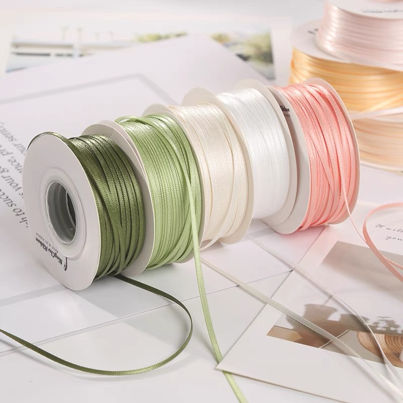 0.3cm加密双面涤纶丝带缎带鲜花蛋糕礼物烘焙包装装饰绳3mm细丝带