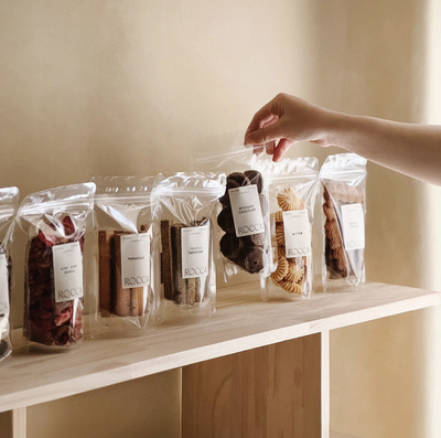 ins风加厚透明自封袋自立塑封袋食品级密封袋饼干零食封口密封袋