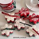 圣诞节雪花蜡烛硅胶模具DIY手工皂香薰模3D花朵香薰蜡烛磨具