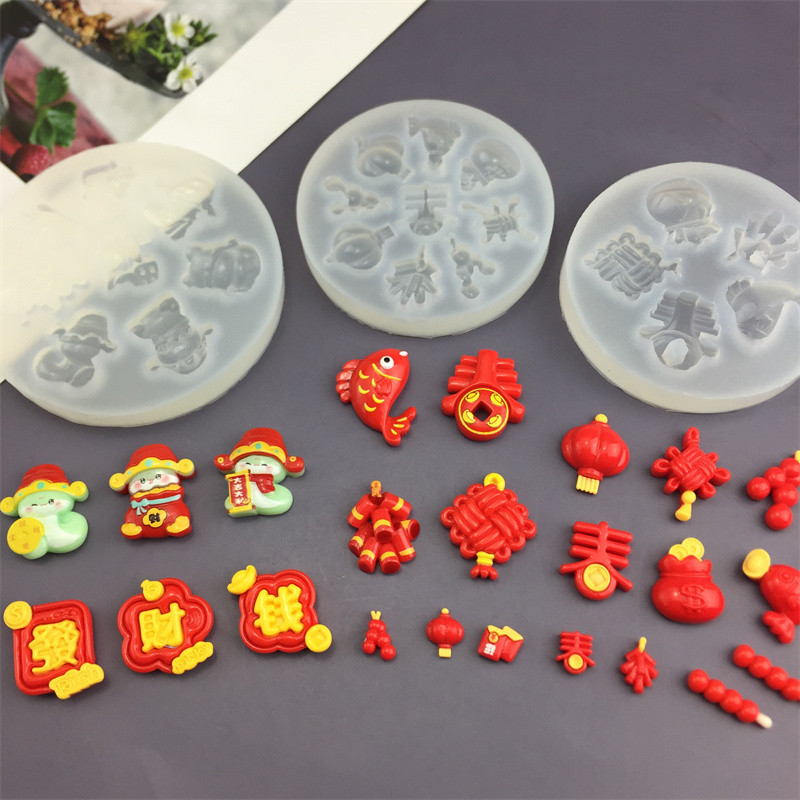 新年蛇新春锦鲤冰糖葫芦硅胶模具